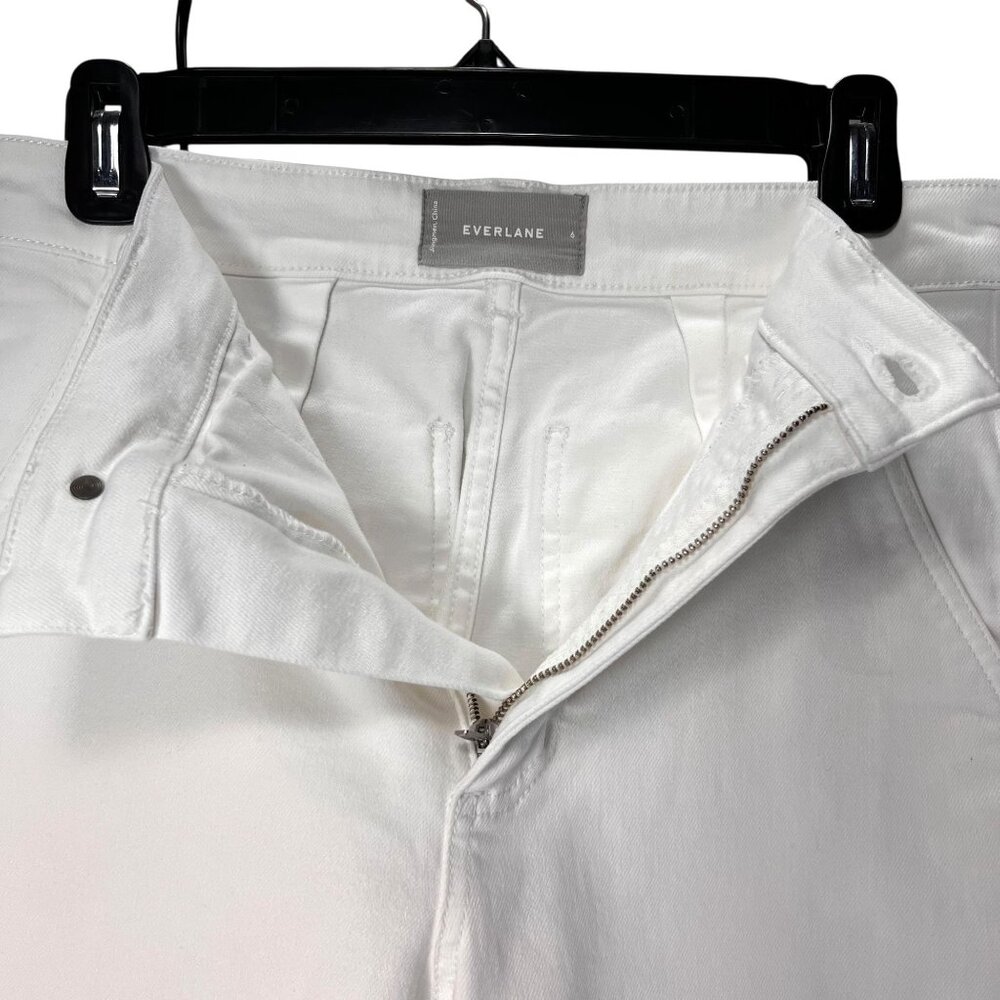 Everlane Straight Leg Cropped White Denim Jeans Classic Pants Size 6 Womens - Picture 6 of 12